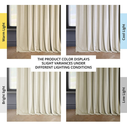 Exclusive Fabrics Extra Wide Heritage Plush Velvet Room Darkening Curtain (1 Panel)