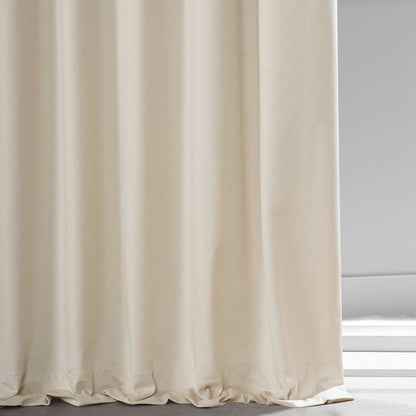 Exclusive Fabrics Signature Plush Velvet Hotel Blackout Curtains (1 Panel) - Luxury Soft Drapery for Light Control & Elegance