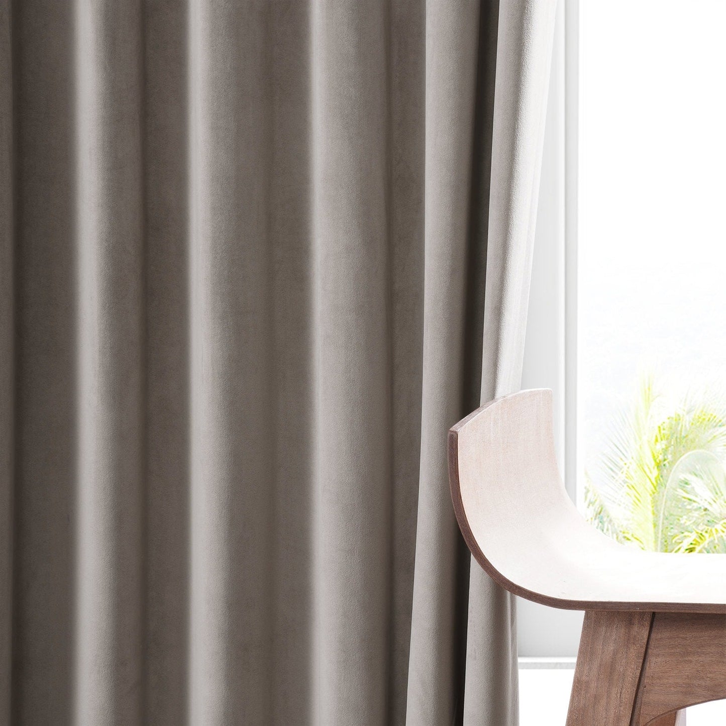 Exclusive Fabrics Signature Plush Velvet Hotel Blackout Curtains (1 Panel) - Luxury Soft Drapery for Light Control & Elegance