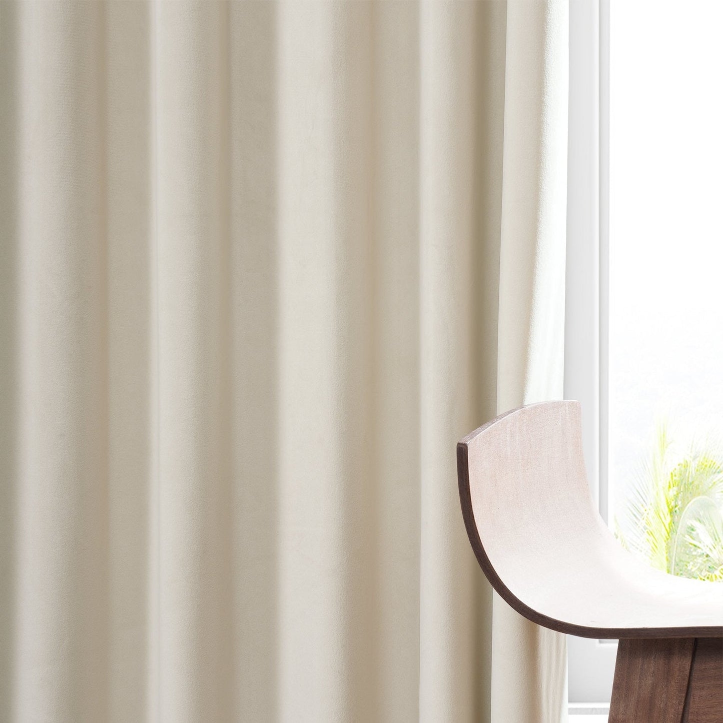 Exclusive Fabrics Signature Plush Velvet Hotel Blackout Curtains (1 Panel) - Luxury Soft Drapery for Light Control & Elegance
