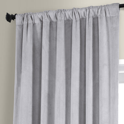 Exclusive Fabrics Signature Plush Velvet Hotel Blackout Curtains (1 Panel) - Luxury Soft Drapery for Light Control & Elegance