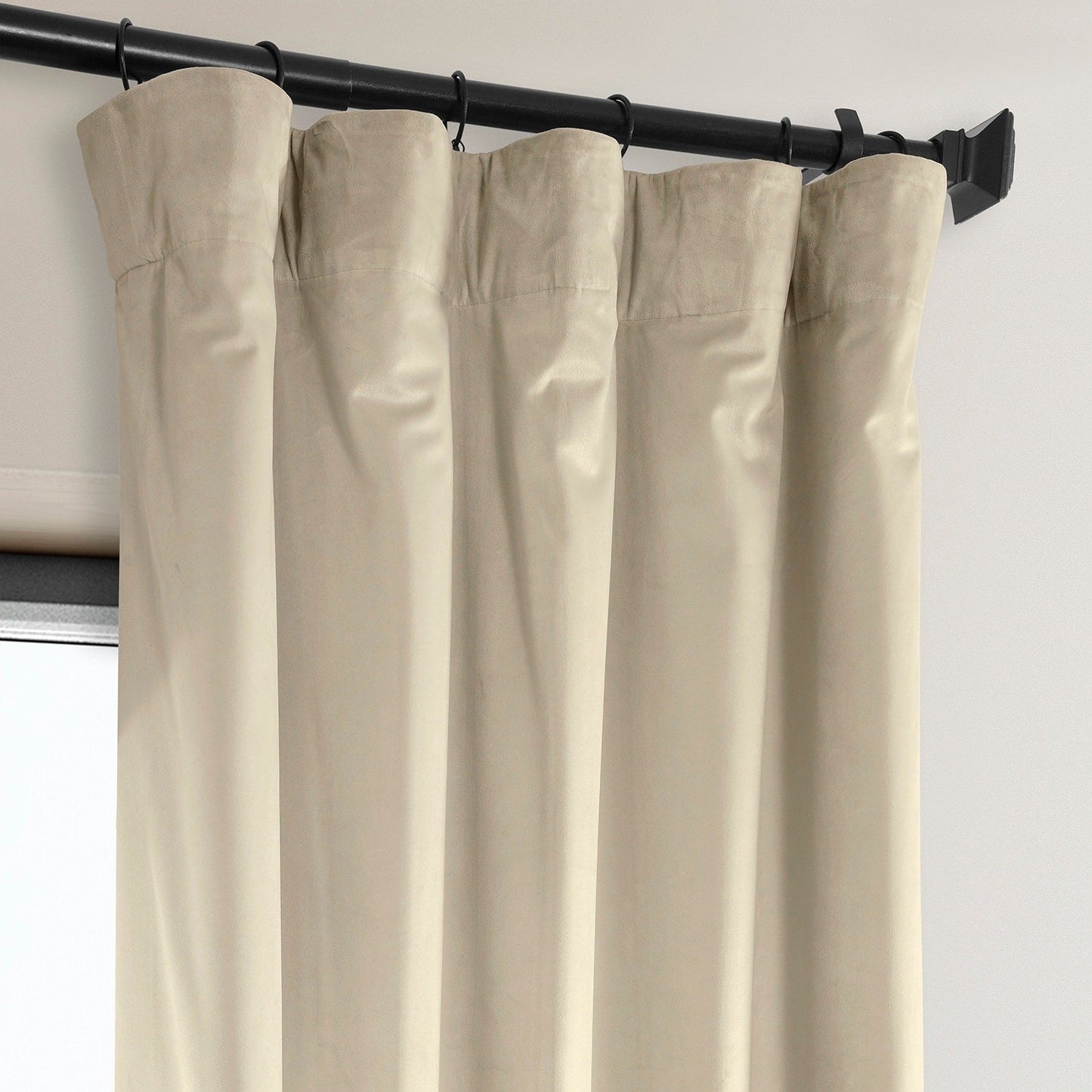 Exclusive Fabrics Signature Plush Velvet Hotel Blackout Curtains (1 Panel) - Luxury Soft Drapery for Light Control & Elegance