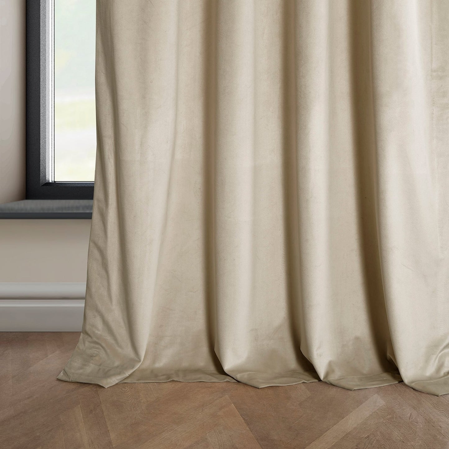 Exclusive Fabrics Signature Plush Velvet Hotel Blackout Curtains (1 Panel) - Luxury Soft Drapery for Light Control & Elegance