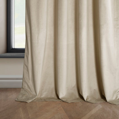 Exclusive Fabrics Signature Plush Velvet Hotel Blackout Curtains (1 Panel) - Luxury Soft Drapery for Light Control & Elegance