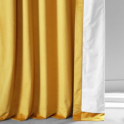 Exclusive Fabrics Signature Plush Velvet Hotel Blackout Curtains (1 Panel) - Luxury Soft Drapery for Light Control & Elegance