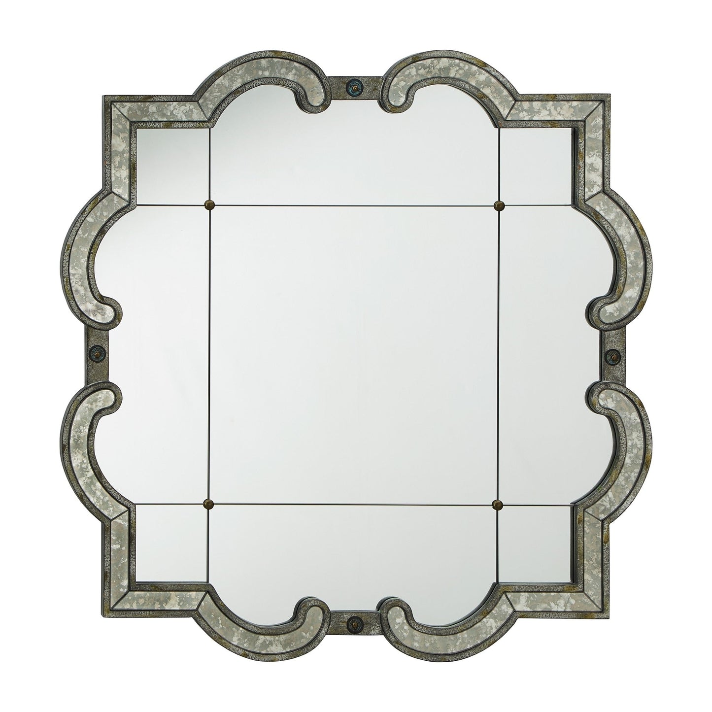 Miroir mural à carreaux argent antique Fantina de iNSPIRE Q Classic