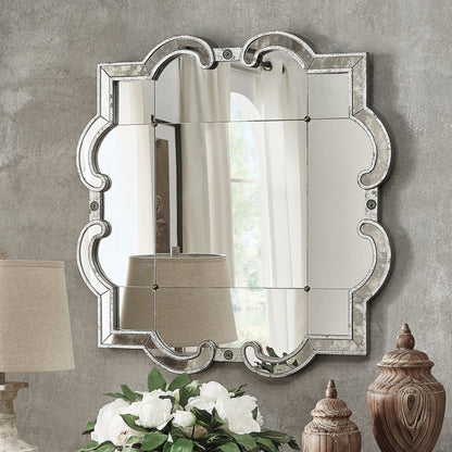 Miroir mural à carreaux argent antique Fantina de iNSPIRE Q Classic