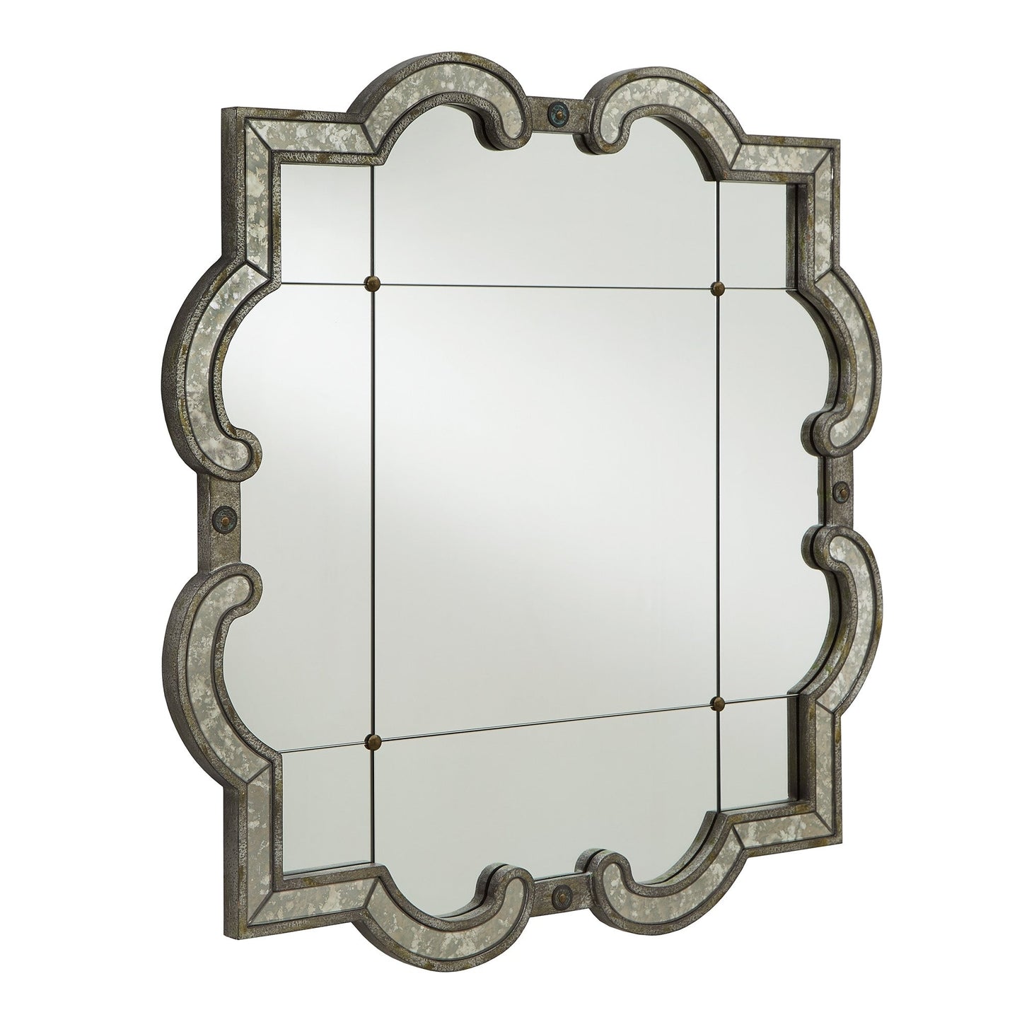 Miroir mural à carreaux argent antique Fantina de iNSPIRE Q Classic