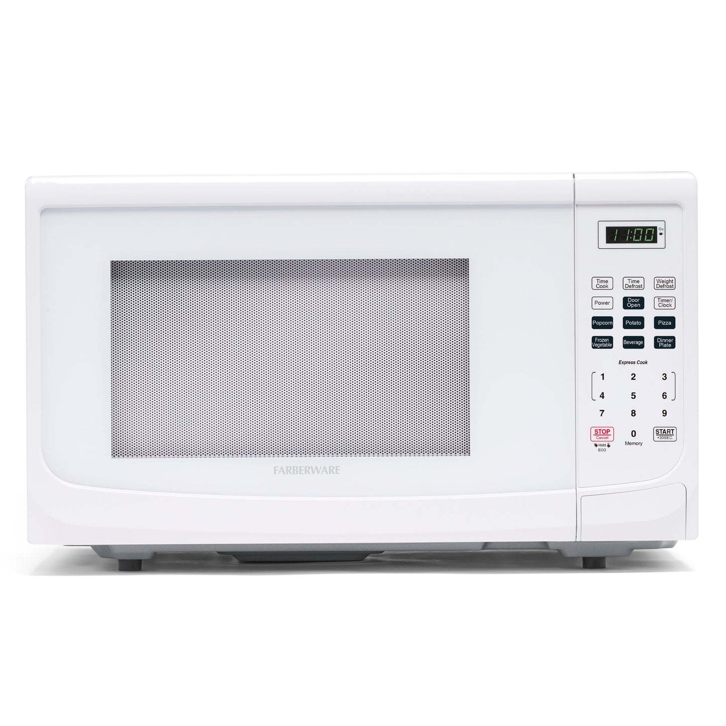Four à micro-ondes de comptoir Farberware de 1000 watts et 1,1 pi3 avec éclairage LED et verrouillage enfant.