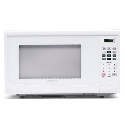 Four à micro-ondes de comptoir Farberware de 1000 watts et 1,1 pi3 avec éclairage LED et verrouillage enfant.