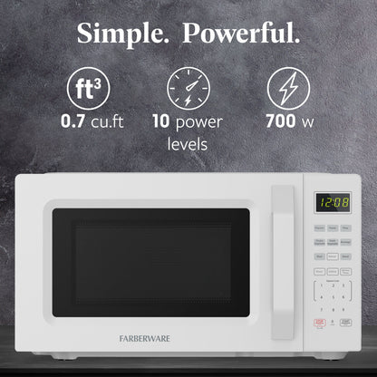 Four à micro-ondes compact de 700 watts pour comptoir de Farberware
