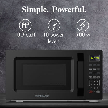 Four à micro-ondes compact de 700 watts pour comptoir de Farberware
