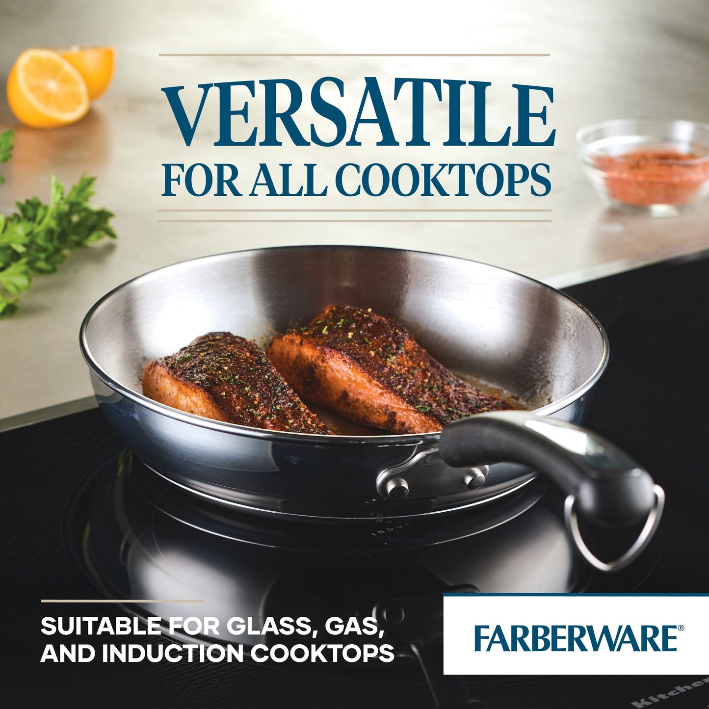 Ensemble de casseroles et poêles en acier inoxydable Farberware Brilliance, 10 pièces