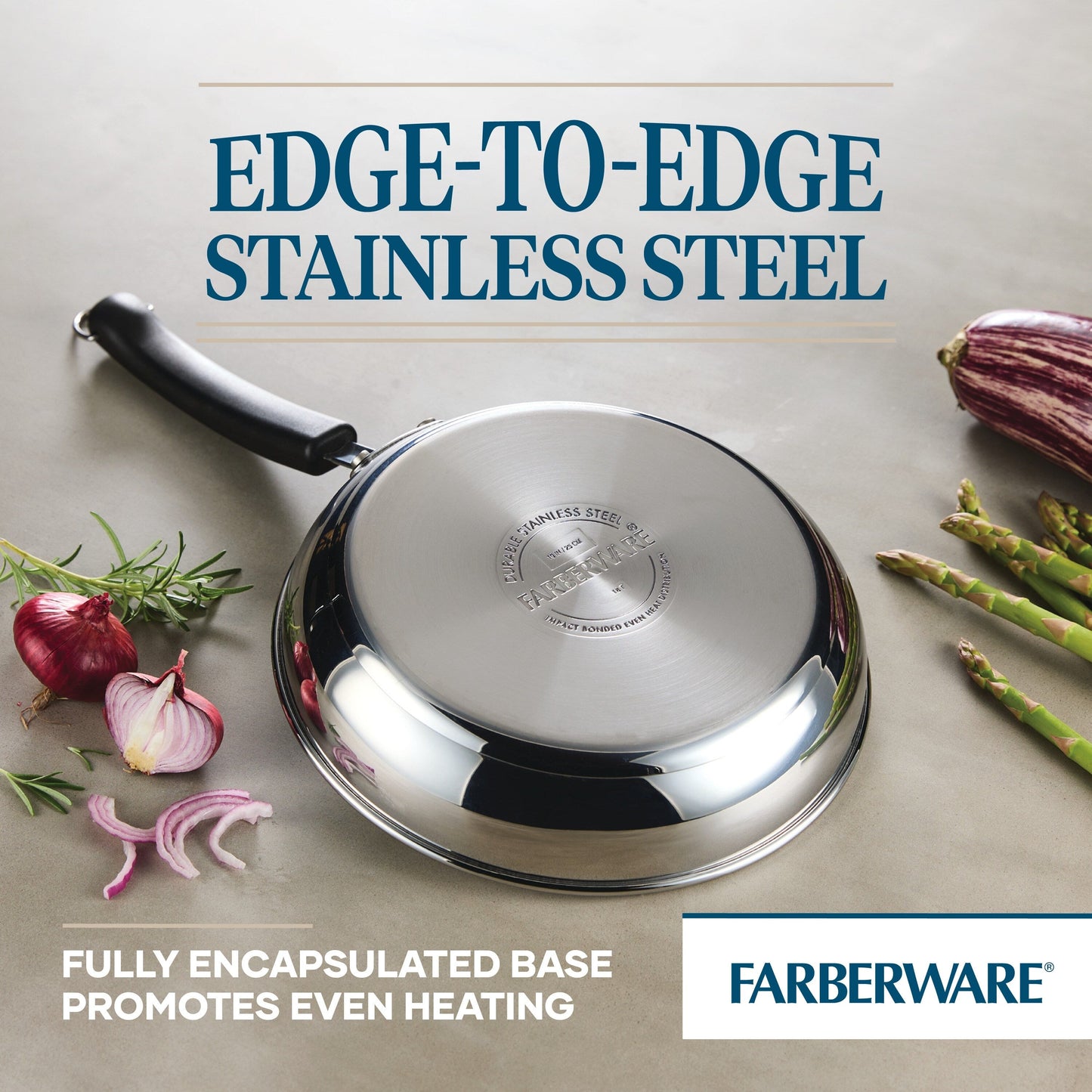 Ensemble de casseroles et poêles en acier inoxydable Farberware Brilliance, 10 pièces