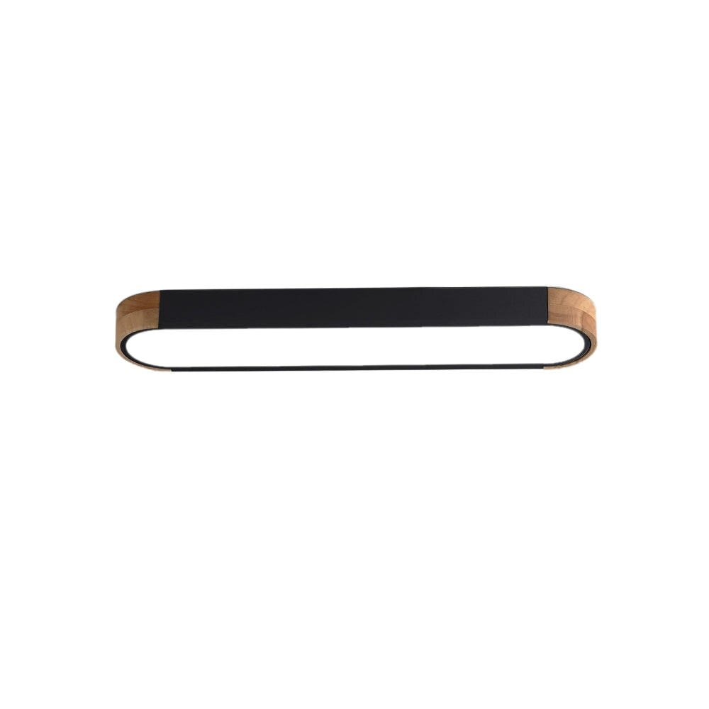 Éclairage encastré ovale allongé en bois style farmhouse, LED dimmable - 37 3000k/6000k