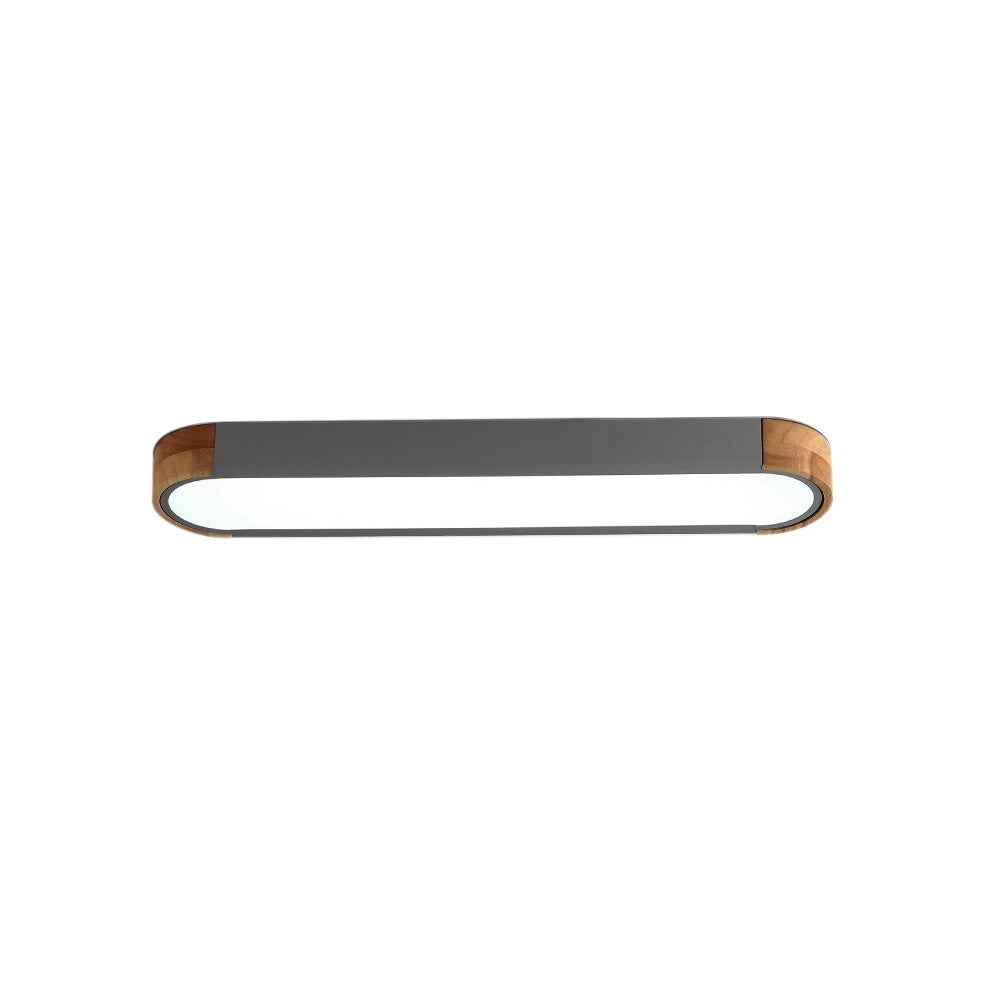 Éclairage encastré ovale allongé en bois style farmhouse, LED dimmable - 37 3000k/6000k