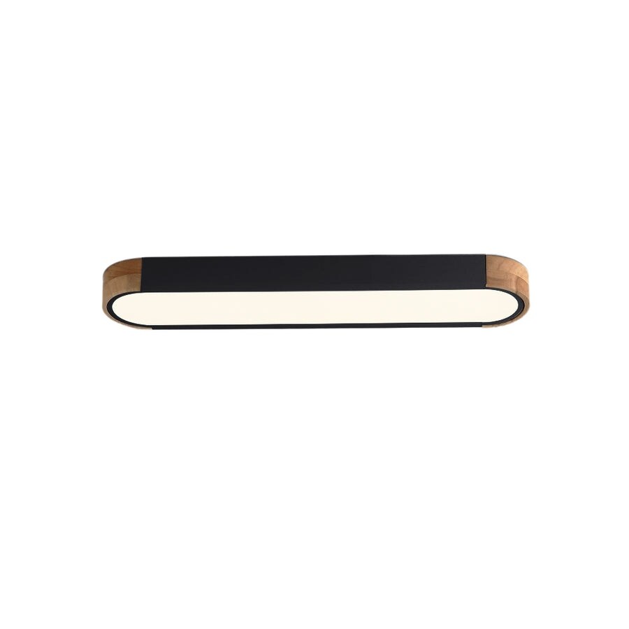 Éclairage encastré ovale allongé en bois style farmhouse, LED dimmable - 37 3000k/6000k
