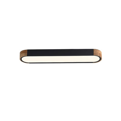 Éclairage encastré ovale allongé en bois style farmhouse, LED dimmable - 37 3000k/6000k
