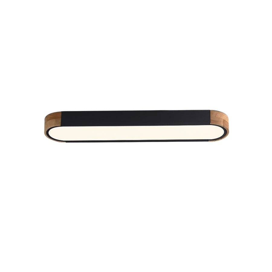 Éclairage encastré ovale allongé en bois style farmhouse, LED dimmable - 37 3000k/6000k