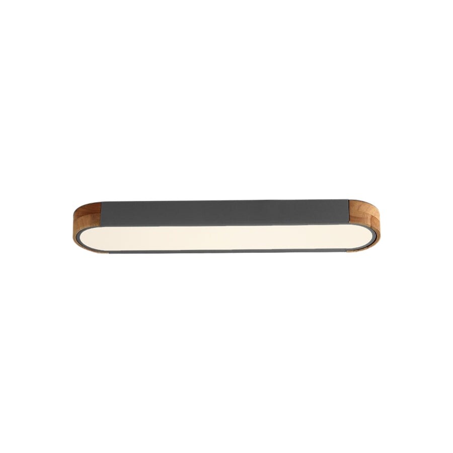Éclairage encastré ovale allongé en bois style farmhouse, LED dimmable - 37 3000k/6000k