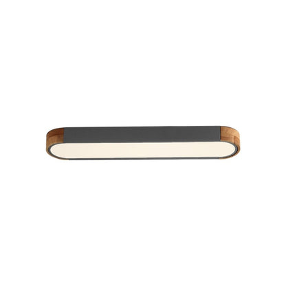 Éclairage encastré ovale allongé en bois style farmhouse, LED dimmable - 37 3000k/6000k
