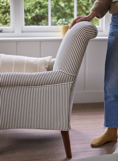 Fauteuil Finley, rayures noires