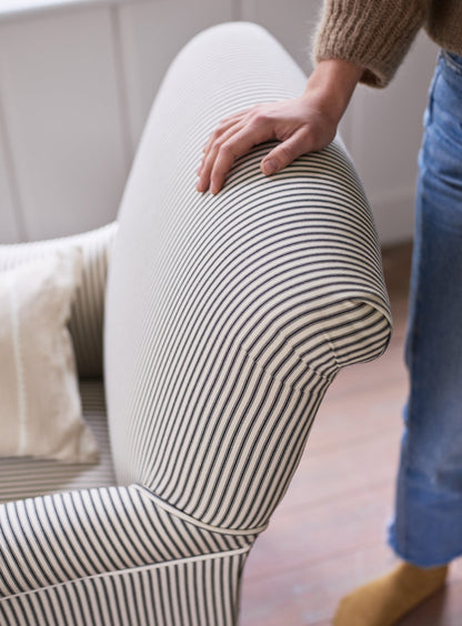 Fauteuil Finley, rayures noires