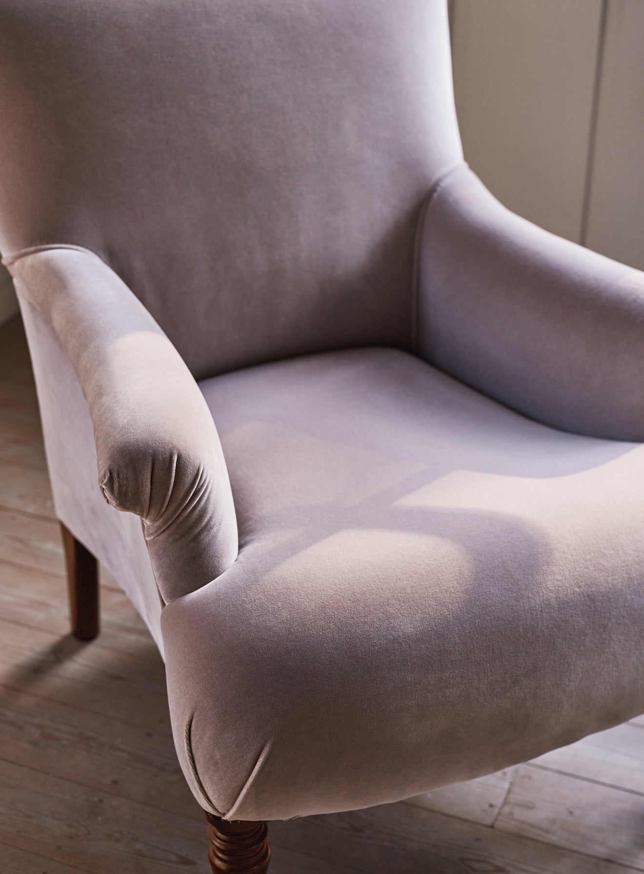 Fauteuil Finley, velours Clover