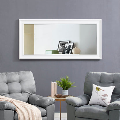 Grand miroir mural rectangulaire avec cadre - Miroir de sol pleine longueur, miroir corporel pour chambre à coucher et dressing.