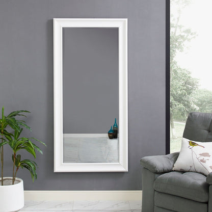 Grand miroir mural rectangulaire avec cadre - Miroir de sol pleine longueur, miroir corporel pour chambre à coucher et dressing.