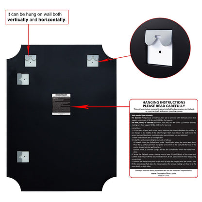 Miroir mural rectangulaire sans cadre, à bords évasés et biseautés, pour salle de bain, meuble-lavabo, chambre à coucher, bord biseauté de 1 côté - Transparent