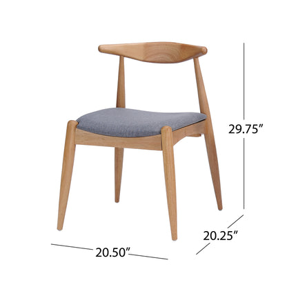 Chaises de salle à manger Francie, style moderne du milieu du siècle (lot de 2) par Christopher Knight Home - 52,1 cm L x 51,4 cm l x 75,6 cm h
