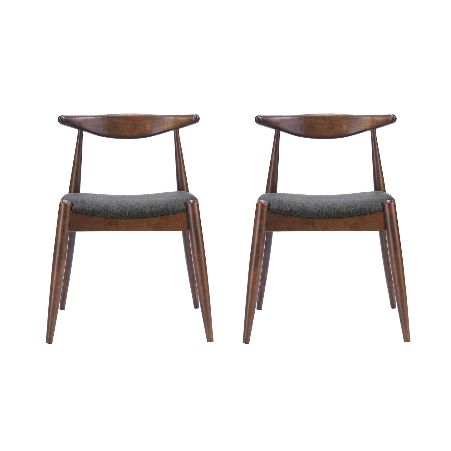 Chaises de salle à manger Francie, style moderne du milieu du siècle (lot de 2) par Christopher Knight Home - 52,1 cm L x 51,4 cm l x 75,6 cm h