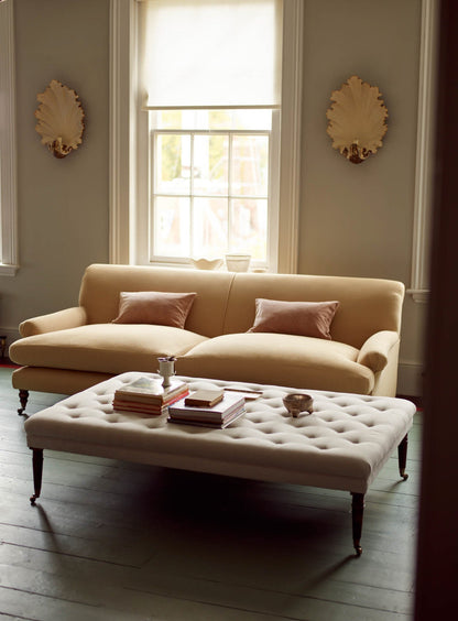 Repose-pieds Freyer, rectangulaire, motif taupe héritage