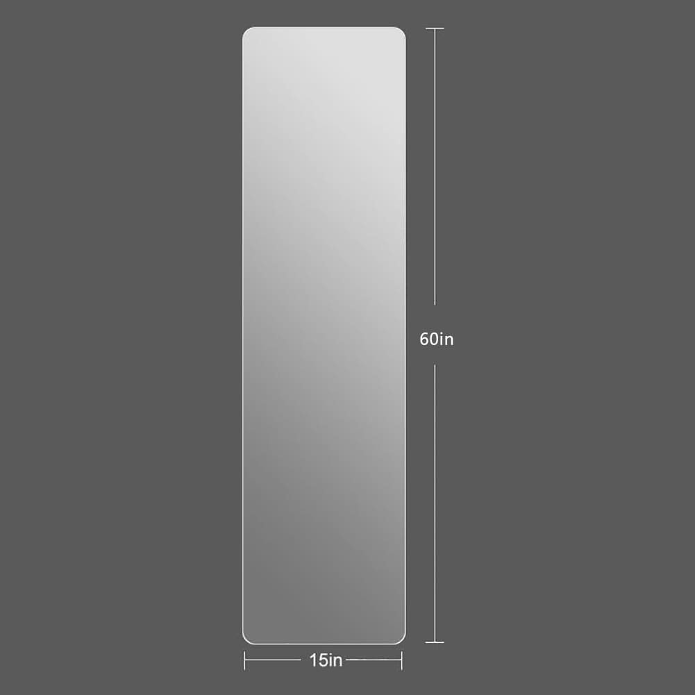 Grand miroir mural sans cadre pour voir tout le corps