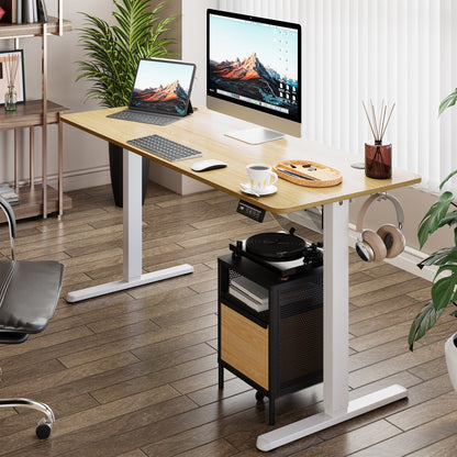 Bureau debout électrique réglable en hauteur Futzca, bureau informatique avec plateau de séparation