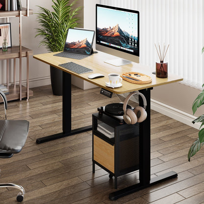 Bureau debout électrique réglable en hauteur Futzca, bureau informatique avec plateau de séparation