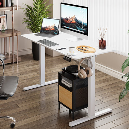 Bureau debout électrique réglable en hauteur Futzca, bureau informatique avec plateau de séparation