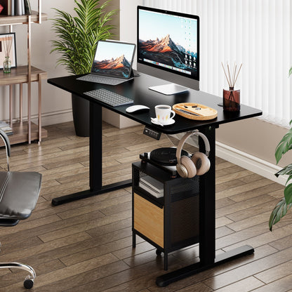 Bureau debout électrique réglable en hauteur Futzca, bureau informatique avec plateau de séparation