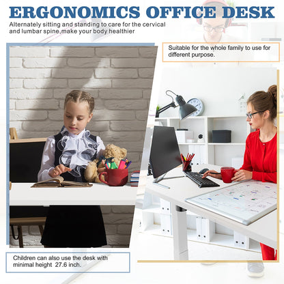 Bureau debout électrique réglable en hauteur Futzca, bureau informatique avec plateau de séparation