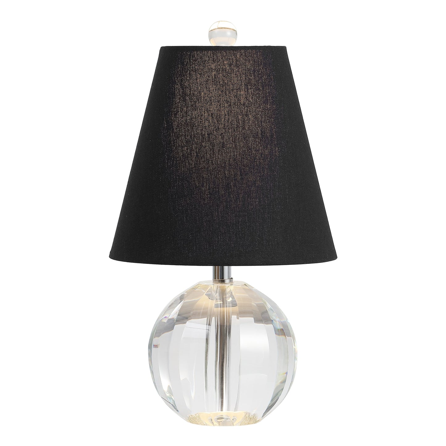 Lampe de table LED Goddard 16 à boule de cristal/métal, par JONATHAN Y