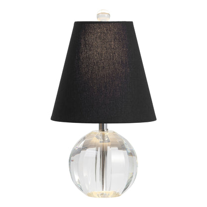 Lampe de table LED Goddard 16 à boule de cristal/métal, par JONATHAN Y
