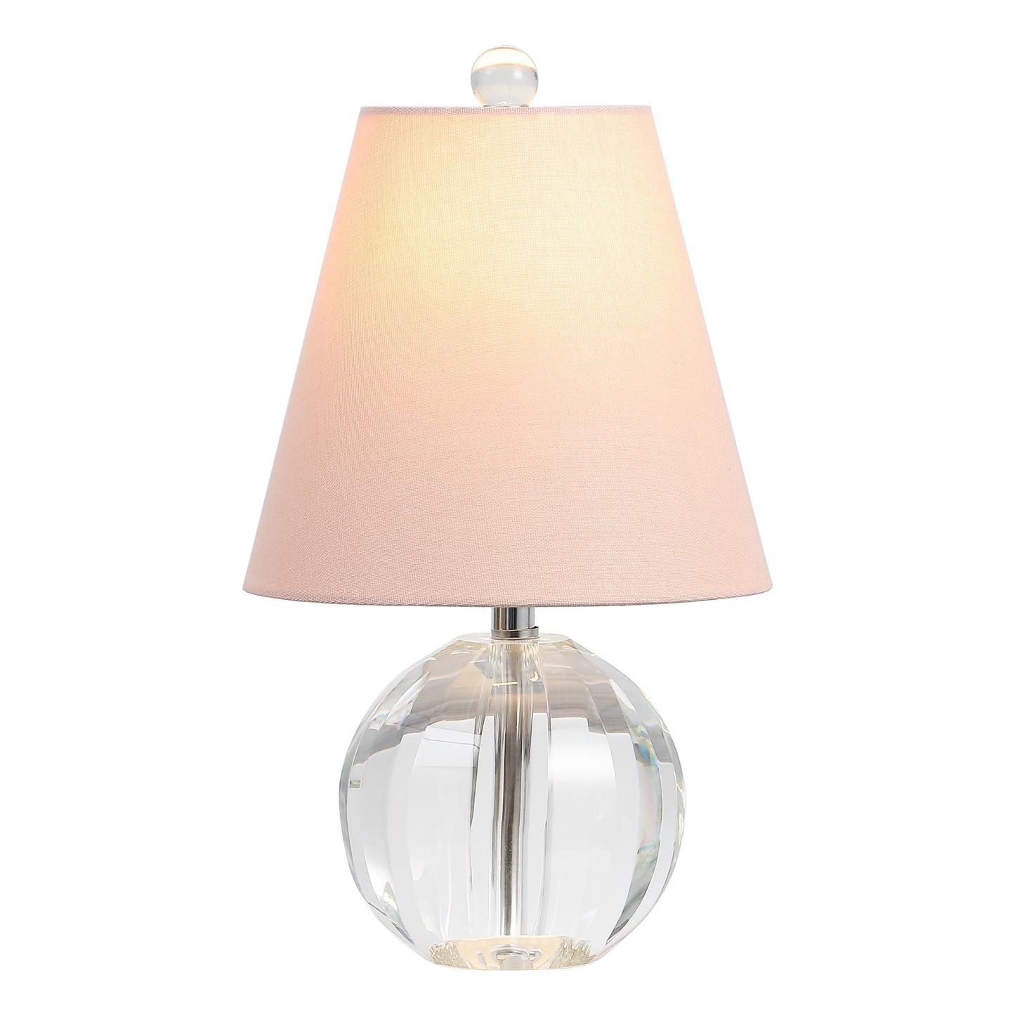 Lampe de table LED Goddard 16 à boule de cristal/métal, par JONATHAN Y