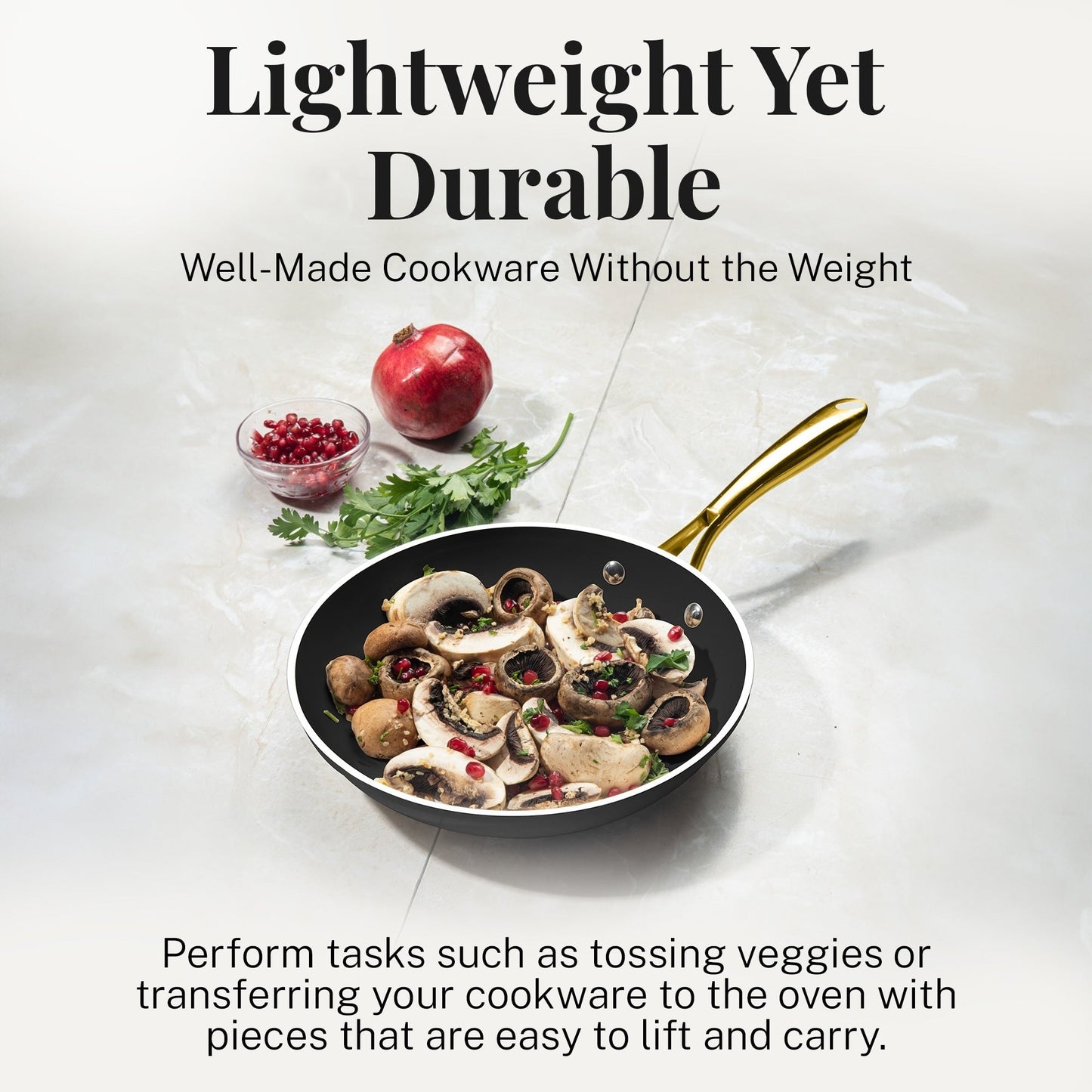 Gotham Steel Ensemble de 15 pièces de casseroles et poêles noires ultra antiadhésives en céramique avec ustensiles