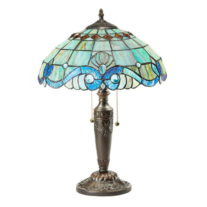 Gracewood Hollow Asdreni Lampe Tiffany en verre dépoli de 50,8 cm - 35,56L x 35,56l x 51,43H