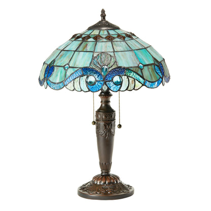 Gracewood Hollow Asdreni Lampe Tiffany en verre dépoli de 50,8 cm - 35,56L x 35,56l x 51,43H