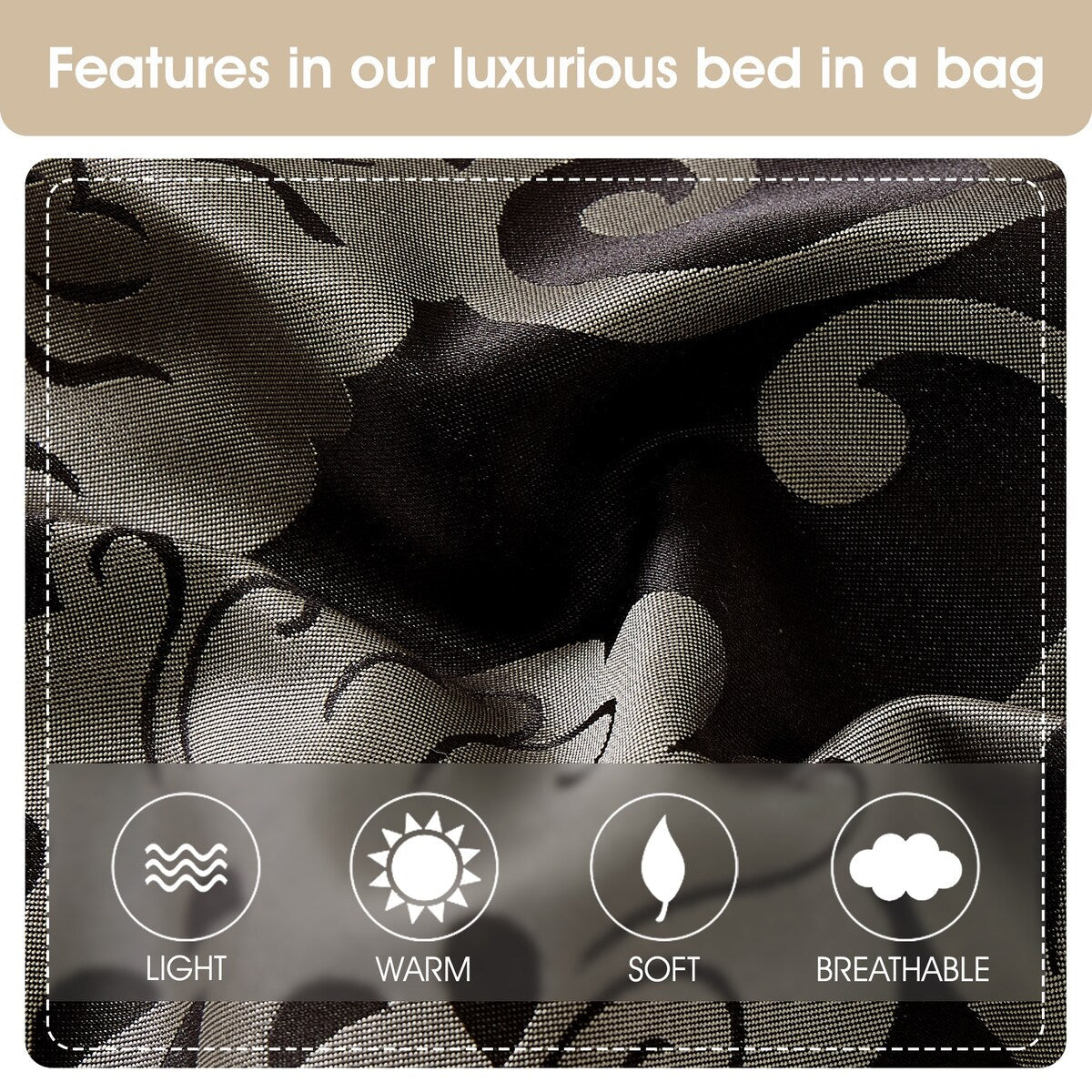 Ensemble de Couette Nanshing Brie 9 Pièces en Jacquard Floral