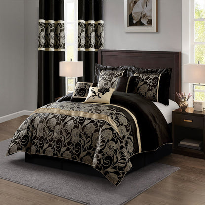 Ensemble de Couette Nanshing Brie 9 Pièces en Jacquard Floral