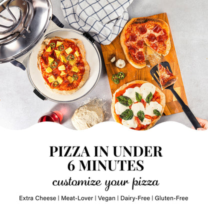 Four à pizza électrique Granitestone Piezano pour intérieur/extérieur avec pierre de céramique