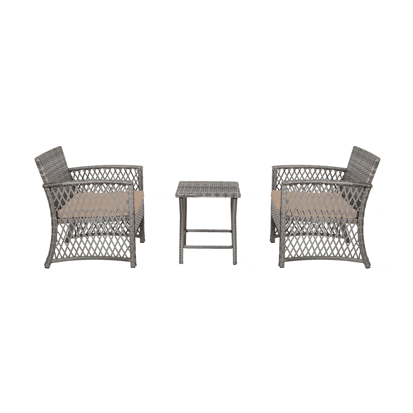 Ensemble de bistro pour terrasse en osier Heritage Outdoor, 3 pièces